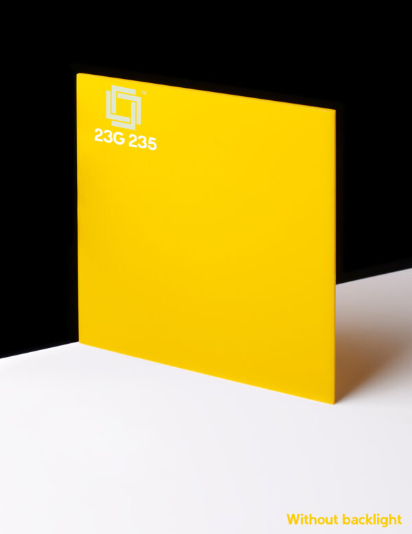 23 G 235 yellow color acrylic sheet