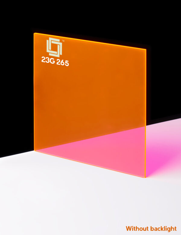 23 G 265 transparent orange color acrylic sheet