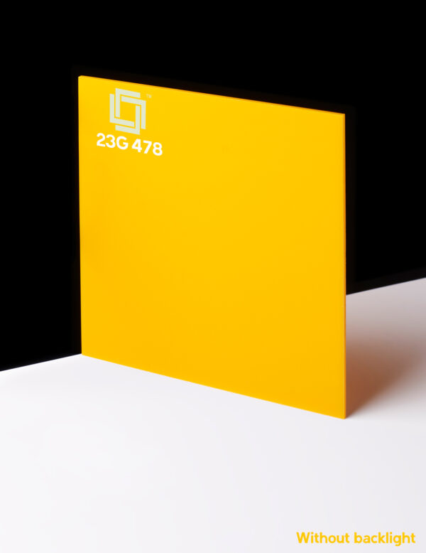 23 glasign dark yellow color acrylic sheeting